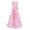 Pink, variant on Aislor Kids Girls Bridesmaid Maxi Dress Floral Lace Princess Wedding Prom Gown Pageant Dress