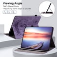 thumbnail image 2 of GSFY Case Compatible with iPad Air 11 inch (M3/M2-2025/2024), iPad Air 10.9 inch 5th Gen 2022/4th Gen 2020, Multi-Angle Viewing PU Leather Protective Cover with Pencil Holder & Pocket, Purple ROSE, 2 of 7