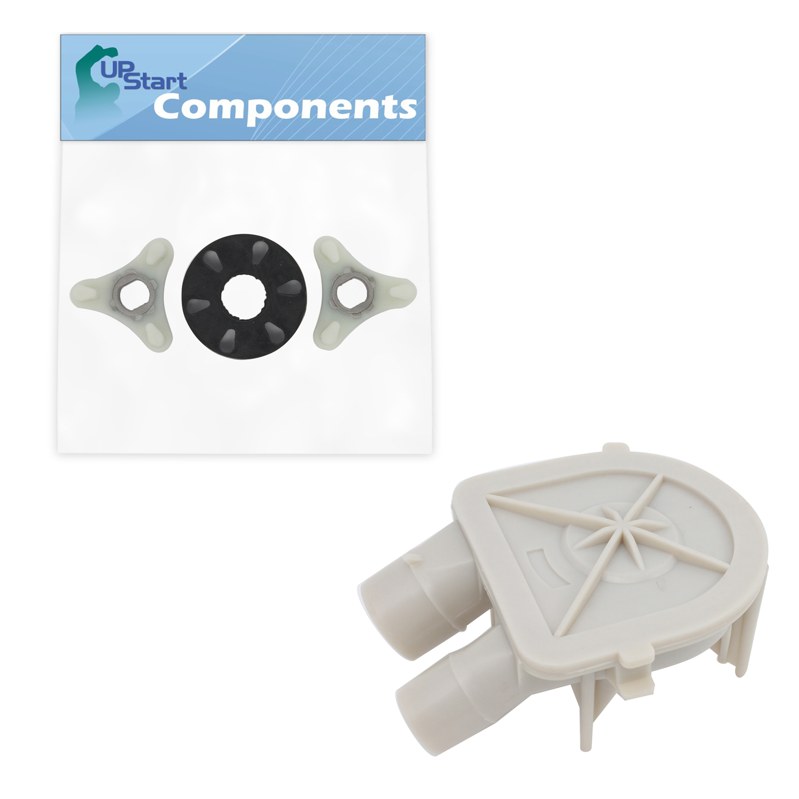 3363394 Washing Machine Pump & 285753A Washer Motor Coupler Replacement for Kenmore / Sears 11082694810 Washer - Compatible with WP3363394 Water Pump Assembly & 285753A Motor Coupling Kit - image 1 of 4