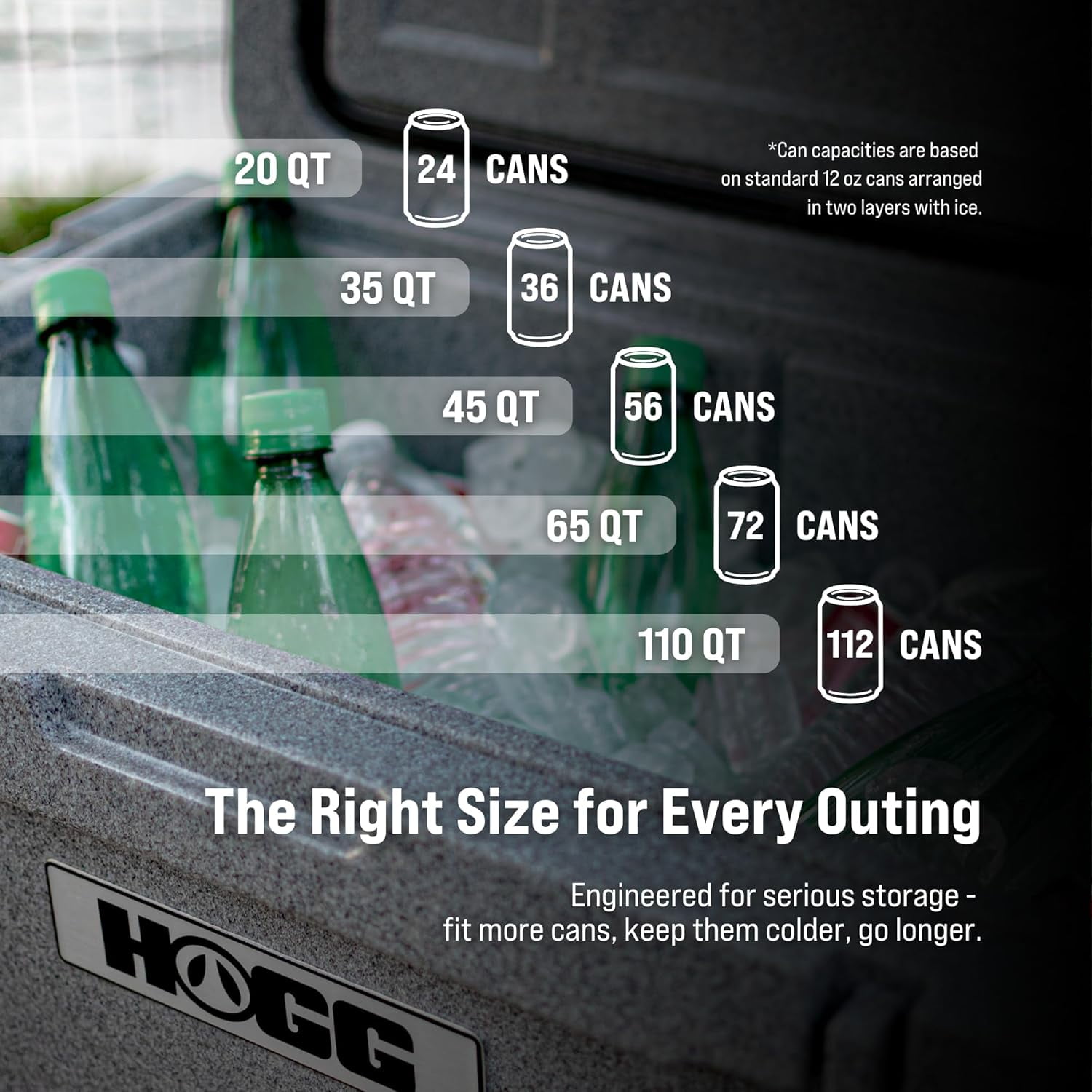 Hogg (Watercress) 65 QT Insulated Cooler with Wheels and Handles, Rolling Ice Chest with Wheels, Rotomolded Wheeled Coolers for Camping, Drinks, Outdoors
