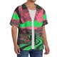 thumbnail image 2 of Balery Neon Desert Moon Camisa Casual de Manga Corta con Botones para Hombre, Texturizada, Estilo Cubano, para Playa, Verano-Large, 2 of 5