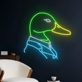 thumbnail image 2 of Handmadetneonsign Mallard Duck Gentleman Neon Light, Duck Man Led Light, Mallard Man Led Sign, 2 of 5
