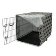 thumbnail image 3 of Geometric Dog Crate Cover, Repetitive Triangular Pattern Contemporary Design, Easy to Use Pet Kennel Cover Small Dogs Puppies Kittens, 7 Sizes, Charcoal Grey Eggshell, by Ambesonne, 3 of 6