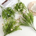 thumbnail image 3 of Zhuge 6-Bundle White Artificial Wildflowers, 13.78 Inch Lifelike Fake Flowers, Perfect for Spring, Wedding Party & Indoor Outdoor Decor, 3 of 5