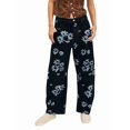 thumbnail image 2 of Vaqueros Rectos, Holgados, Informales, de Tiro Medio y Pierna para Mujer, Estilo Boyfriend Y2K, Pantalones Cortos de Mezclilla Flores Negras S, 2 of 10
