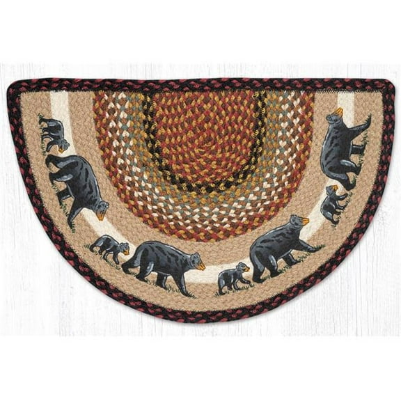 Earth Rug 32-319BMB 18 x 29 in. SCP-319 Burgundy Mama Bear Baby Bear Printed Slice Rug