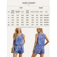 thumbnail image 4 of JWD Women's 2 Piece Square Neck Sleeveless Shorts Casual Set Women's Summer Top FP-Blue Porcelain S, 4 of 9