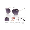 thumbnail image 4 of Cateye Sunglasses for Adult Women Female with Case, Grey, 56mm, 4 of 8