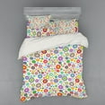 thumbnail image 2 of Ambesonne Floral Bedding Set 3 Pcs, Hippie Cheerful, Twin XL, Multicolor, 2 of 3
