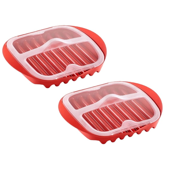2Pcs Microwave Tray With Lid Splatter Cooking Dishwasher Plastic Bakeware For Easy Making Kitchen Baking Trays Trays Home Decor