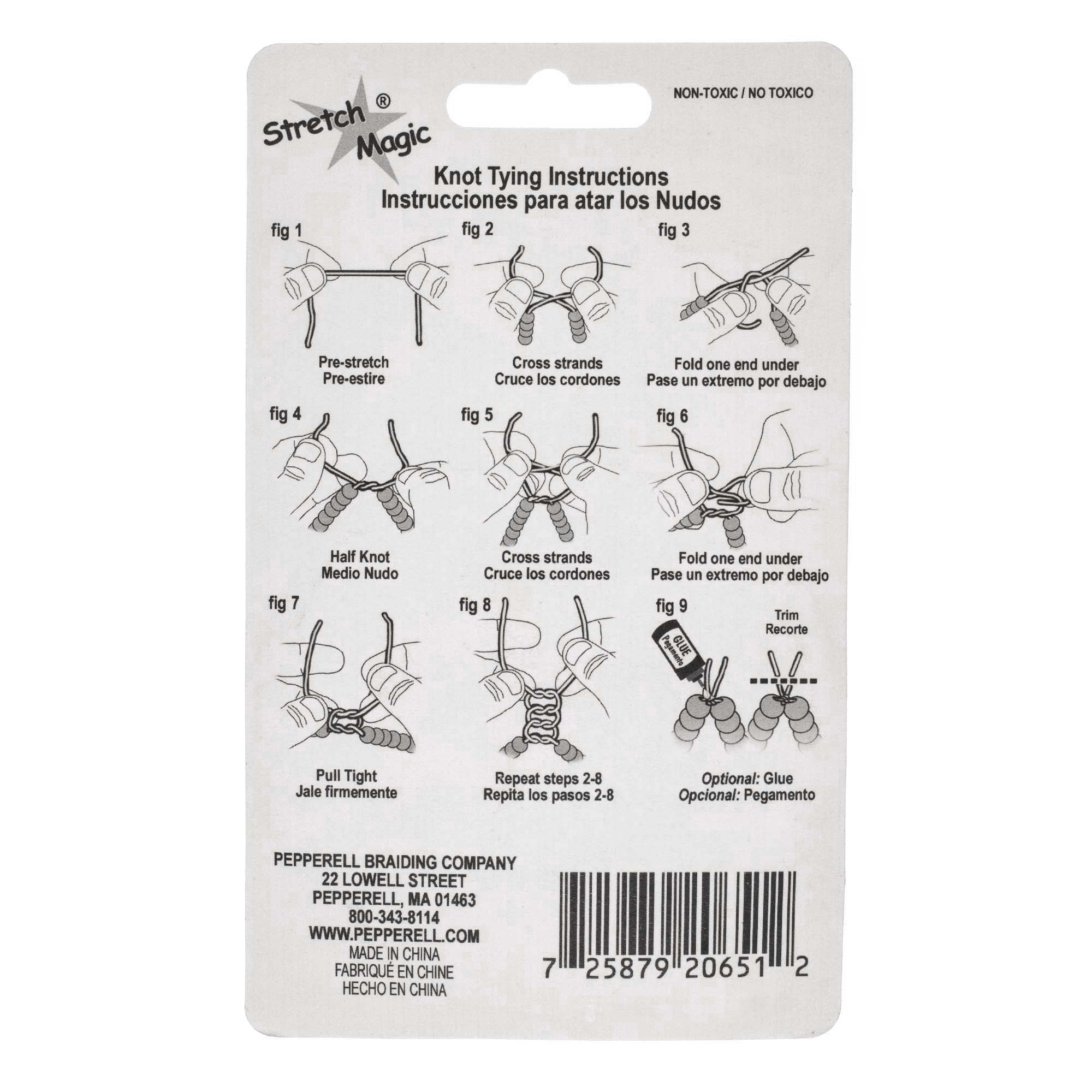 Craft County Stretch Magic Cord for DIY Bracelets, Necklaces, and More - Multiple Sizes, Lengths, and Colors Available