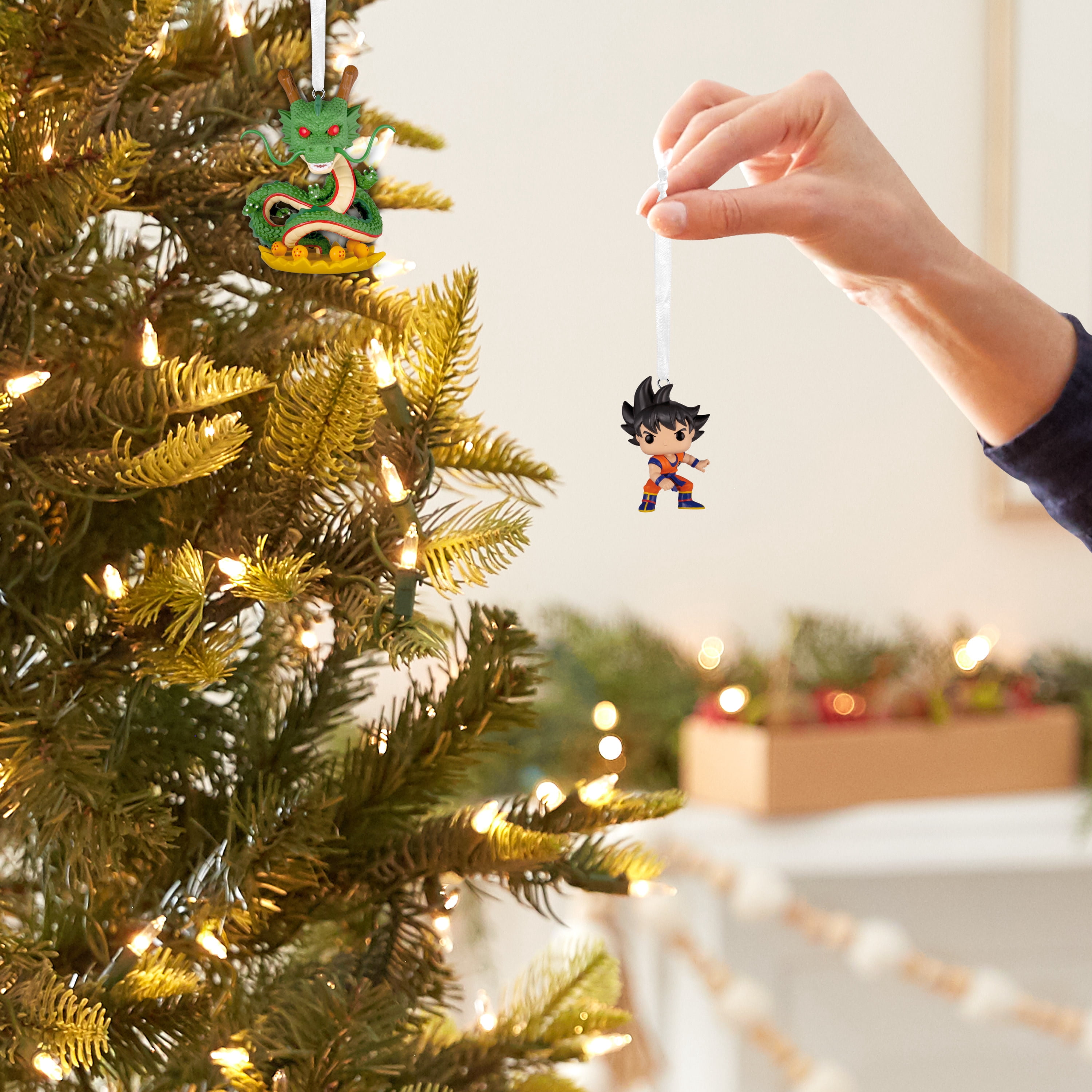 Hallmark Ornaments (Dragon Ball Z Goku, Shenron Funko), Set of 2, 1 Count