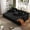 Black, variant on Oversized Double Chaise Lounge 2-Piece Set, Plush Corduroy Convertible Sofa Bed with 6 Pillows and Storage Pocket for Small Spaces Home Theater, Blue