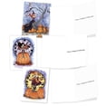 thumbnail image 5 of 20 Halloween Note Cards with Envelopes (4" x 5.12") - Fall Fairies Halloween (10 Designs, 2 Each) AM3372HWG-B2x10, 5 of 8