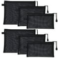 thumbnail image 1 of Juego de 6 Bolsas de Malla con Cierre - Bolsas Multiusos Transparentes para Oficina, Cosméticos y Suministros, 1 of 8