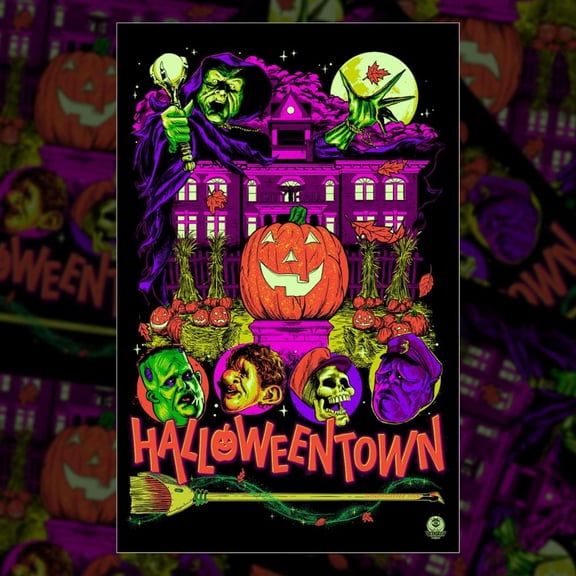Halloween Town Wall Art Print
