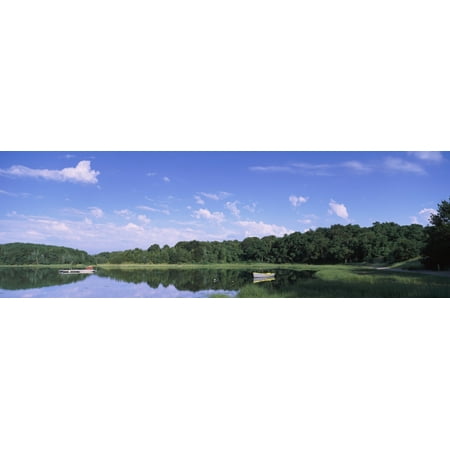 Salt pond in a forest Massachusetts USA Canvas Art - Panoramic Images (12 x (Best Ponds In Massachusetts)