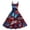 Deep Red, variant on HAJWOH Women Independence Day Dresses 50s 60s Vintage Sleeveless Star and Stripe Print Cocktail Swing Dress Retro Patchwork Midi Evening Dress Blue XL