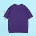 thumbnail image 2 of Jalioing Cotton T Shirt for Kids Summer Short Sleeve Crew Neck Tee Shirt Plain Dropped Shoulder Casual Tops for Boys Girls, 2 of 7