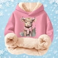 thumbnail image 5 of Kids Highland Cow Sweatshirt- Soft Lined Christmas Sweatshirts with Highland Cow Print, Cozy Warm Kids Jacket Top for Winter Outdoor Play and Holiday Activities, 5 of 5