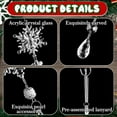 thumbnail image 5 of Crystal Christmas Tree Ornaments - 20 Acrylic Christmas Ornaments With Clear Snowflakes, Icicles, And Crystal Pendants, Perfect For Christmas Trees, Winter Holidays, And Themed Party Decorations., 5 of 7