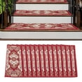 thumbnail image 5 of FETCOI 13Pcs Carpet Stair Treads Non-Slip Washable Stair Treads Carpet Self-Adhesive Adhesive Bullnose Stair Protectors Indoor Stair Protectors Pet Friendly Rugs Covers Mats Soft, 5 of 12