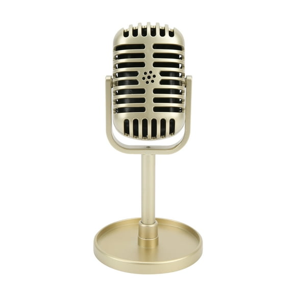 Noref Microphone à Accessoires Classique, Durable Karaoké Prop Micro Portable à la Mode pour les Enfants pour les Cadeaux Décoration pour les Hommes Femmes pour les Accessoires de Photographie