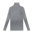 thumbnail image 3 of Women's Turtleneck Sweater Long Sleeve Ribbed Fitted High Neck Basic Layering Pullover Tops (Grey One Size), 3 of 3