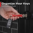 thumbnail image 2 of Llavero KeySmart Compact, organizador de llaves con capacidad para hasta 14 llaves, color rojo, 2 of 7