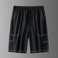 thumbnail image 1 of Puntoco Pantalones Cortos Cargo Transpirables Ligeros Para La Playa Al Aire Libre Para Uso Diario Informal Para Hombre Negro Xxxl, Pantalones Cortos Para Hombre, 1 of 5