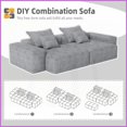 thumbnail image 6 of Modern Oversized 4-PC Sparkling Chenille Sectional Sofa with 2 Chaises - Grey, No Assembly, Ideal for Living Rooms, 6 of 21