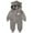 Gray, variant on Cute Baby Clothes, Baby Bear Outfit, Toddler Boys Girls Fall and Winter Long Sleeved Printing ZipperJumpsuit Thickening Hoodie, 1 Year