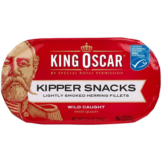 King Oscar Kipper Snacks, Smoked Herring Fillets, 3.54 Oz
