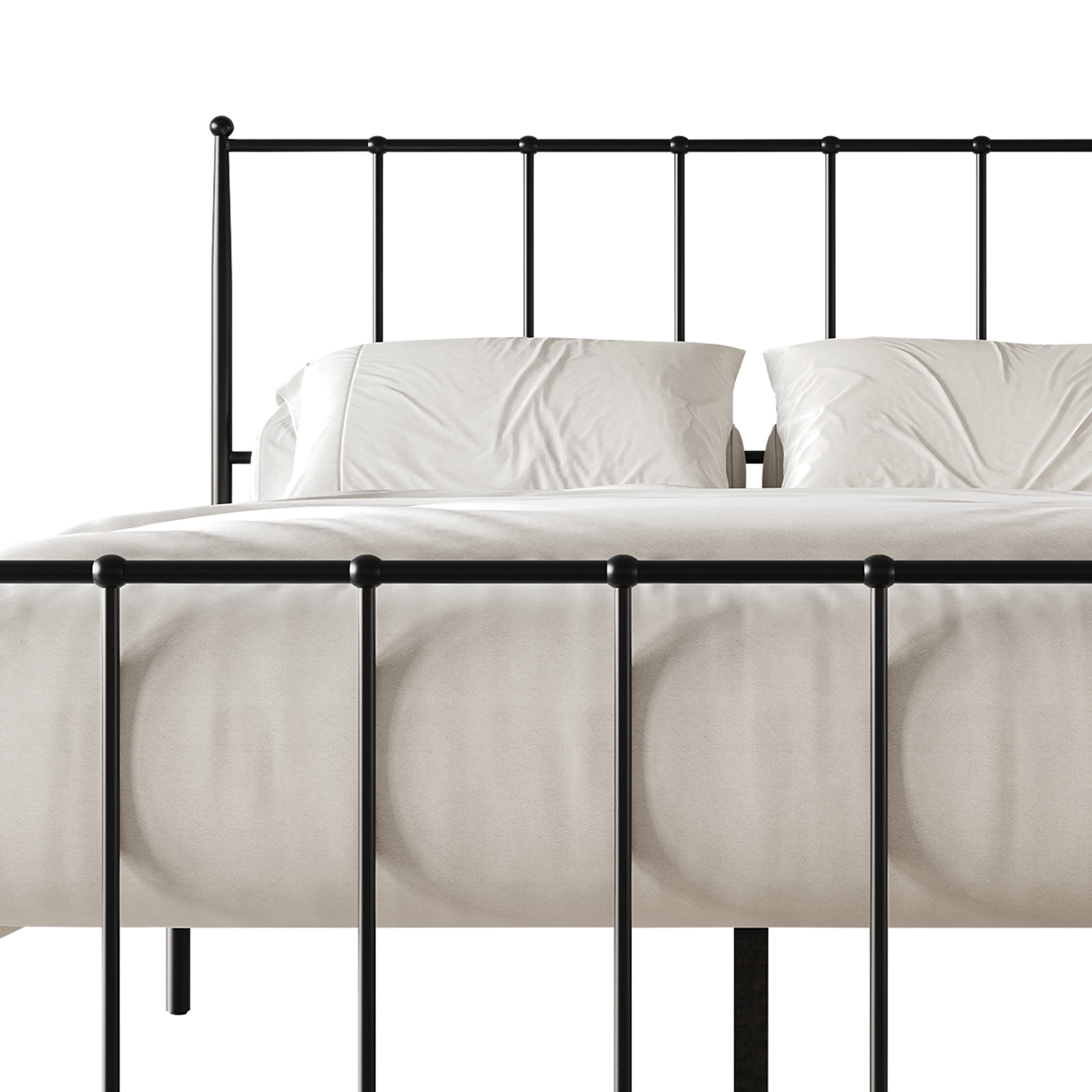 Castle Place Metal Full Size Platform Bed, Black, Classic