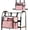 Pink(velcro), variant on Walker Accessories for Seniors - Folding Walker Bag with Cup Holder, Storage Basket, and Organizer Pouch, Grey