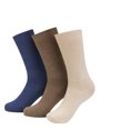 thumbnail image 2 of Clarks Men's Multicolor Solid Casual Crew Socks with Ribbed Welt, 3 Pack, 2 of 6