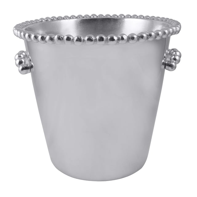 MARIPOSA Pearled Individual Handcrafted Ice Bucket, One Size, Silver