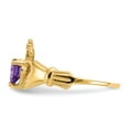 thumbnail image 4 of 14K Yellow Gold Ring Band Themed (02) February Cubic Zirconia CZ Purple, 4 of 5