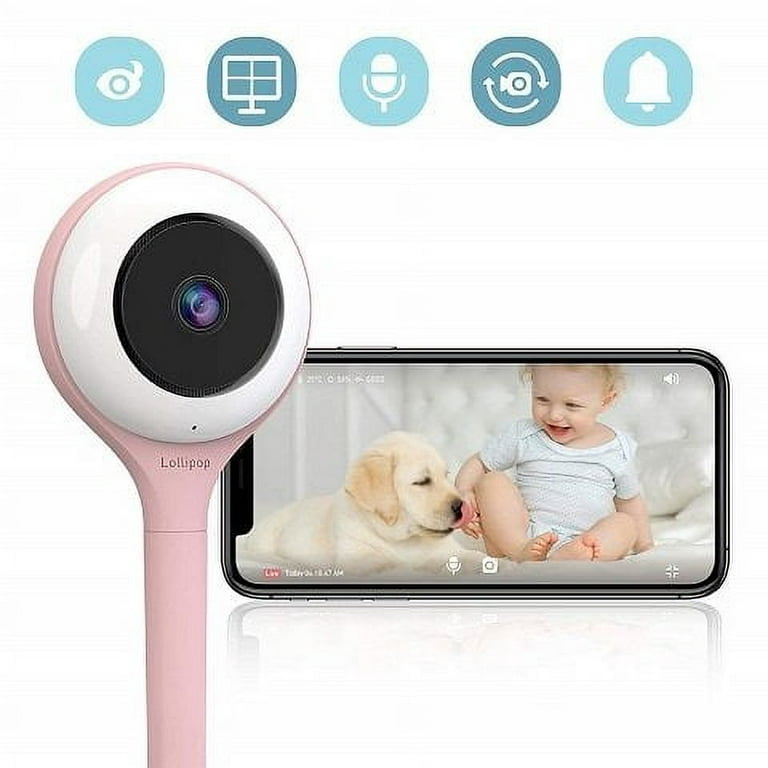 Lollipop Baby Camera with True Crying Detection, Smart Baby Monitor (Cotton  Candy) 