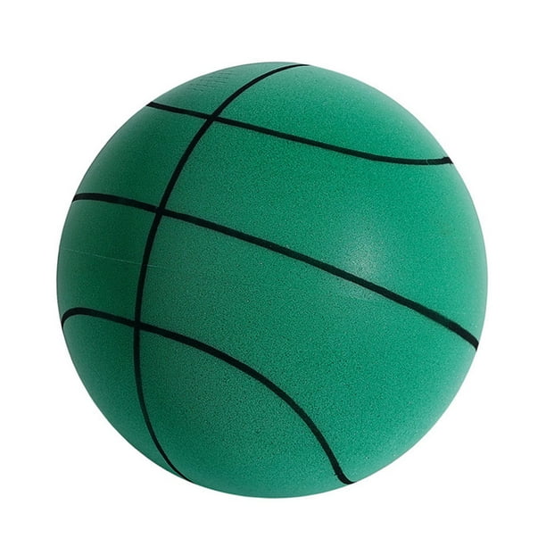 Pelota de juguete para niños, pelotas deportivas, juguete interactivo educativo para padres e hijos, pelota hinchable portátil, baloncesto silencioso verde