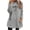 Gray, variant on Relaxed Fit Winter Plush Jacket Top for Women Letter Print Pocket Long Sleeve Round Neck Thick Warm Holiday Getaway Basic 2026
