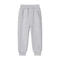 thumbnail image 5 of Falkdiz Boys Cotton Pants Joggers Sport Pockets Comfy Pantalones Back to School Casual Elastic Waist Trousers for Boys Relaxed fit, Gray, Size: 4-5 Years, 5 of 8