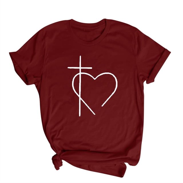 Blusas de Manga Corta para las Mujeres Divertida Impresión Cuello Redondo Camiseta Vintage, Blusas de Primavera para las Mujeres