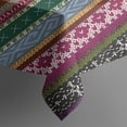 thumbnail image 5 of Purple Boho Tribal Stripes and Hearts Pattern Square Tablecloth,Waterproof Square Table Cover,Wipeable Spillproof Washable Table Cover for Home Kitchen Party Decor 42"X42"(107x107cm), 5 of 6