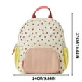 thumbnail image 3 of Backpack Strawberry Print Backpack for Ages 1-5 Years Small Size Lightweight Canvas Bag for Travel and Outdoor Use with Easy Clean Strawberry Print, 3 of 5