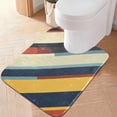 thumbnail image 2 of Yayeee Bath Rugs for Bathroom Floor Set of 2 Non Slip Fluffy Soft Absorbent Mat, Retro Colorful Stripes, 2 of 7