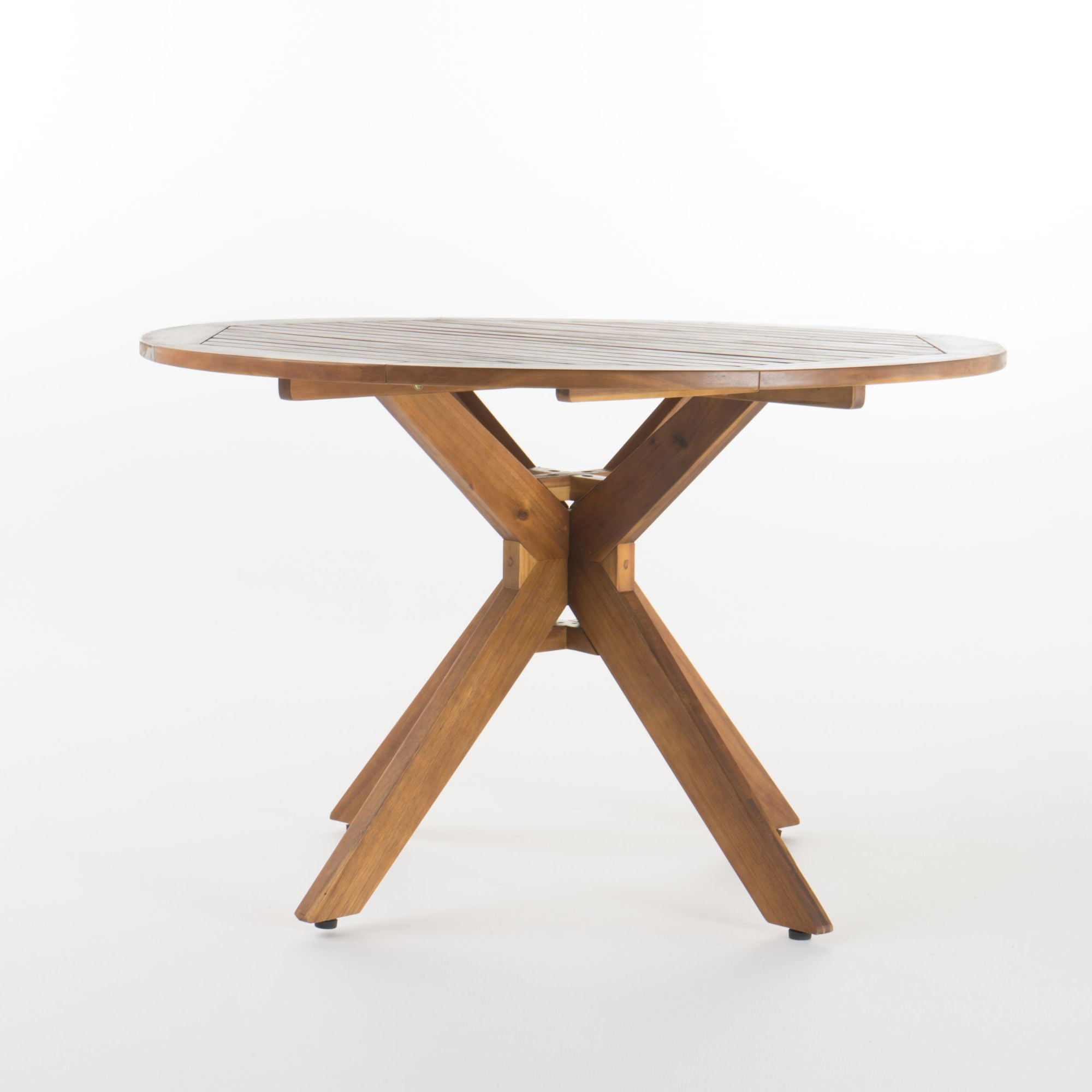 47.25&quot; Brown Contemporary Round Outdoor Patio Dining Table - Walmart