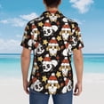 thumbnail image 6 of Balery Cute Dog Panda Print Men's Hawaiian Shirts Short Sleeve Beach Shirt Relaxed Fit Vacation Button Down Shirts-Medium, 6 of 9