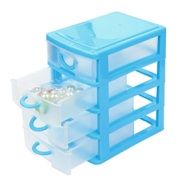 CHGBMOK Adults Mini Organizer Box Plastic Storage Container Case with 4  Desktop Drawer Units Green