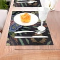 thumbnail image 5 of YFYANG Washable Heat-Resistant Placemats, 70% PVC/30% Polyester, Moroccan Decorative Flowers Kitchen Table Mat, 12" x 18" 1 Piece, 5 of 6